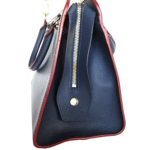 Auth LOUIS VUITTON Epi Vaneau MM Handbag Shoulder Bag Navy Epi Leather - Picture 14 of 16